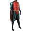 Batman Forever Movie 1995 Robin Chris o'Donnell Costume - Green Red Bodysuit Cape Robin Cosplay