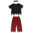 Kids Pirate Costume - Red Stripes Shirt Pants Set Pirate Cosplay
