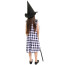 Girls Witch Costume - Plaid Dress Hat Set Witch Cosplay