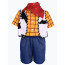Boys Toy Story Woody Deluxe Costume - Shirt Vest Shorts Shawl Set Woody Cosplay